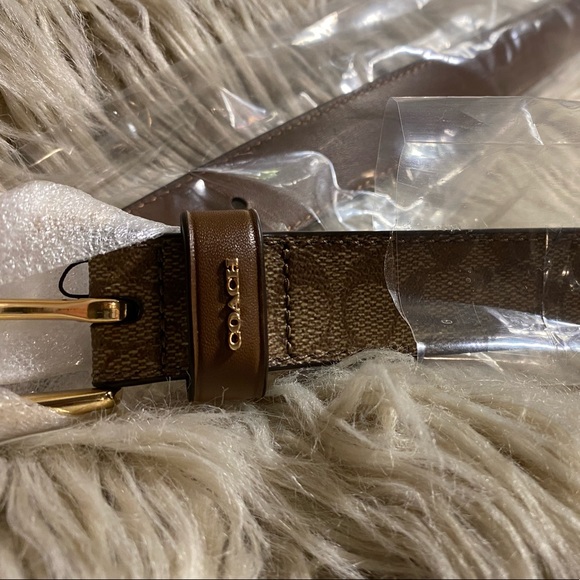 *SOLD*NWT AUTHENTIC* COACH Classic Belt In Signature Canvas Size Medium - Picture 7 of 8